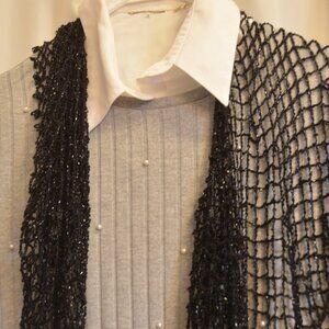 Black beaded cape.shawl